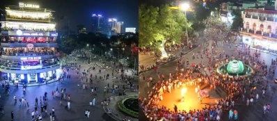 Beauté nocturne de la zone piétonne autour du lac Hoan Kiem Voyage Vietnam