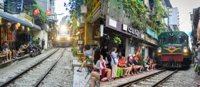 Le café vietnamien de la célèbre rue du train Hanoi Voyage Vietnam