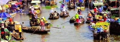 Marché flottant de Cai Be agence de voyage au vietnam