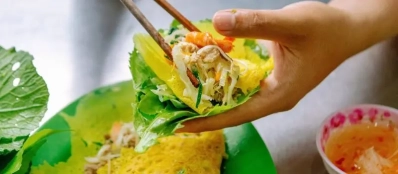 Partez en voyage au Vietnam pour déguster Crêpe Vietnamienne Banh Xeo