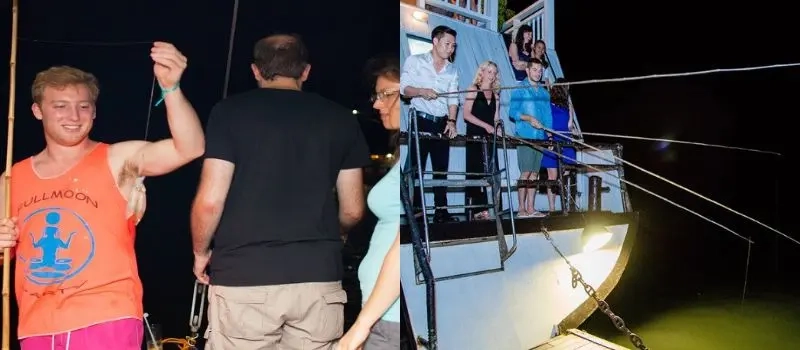 Croisiere en baie Halong pour pêcher le calamar pendant la nuit