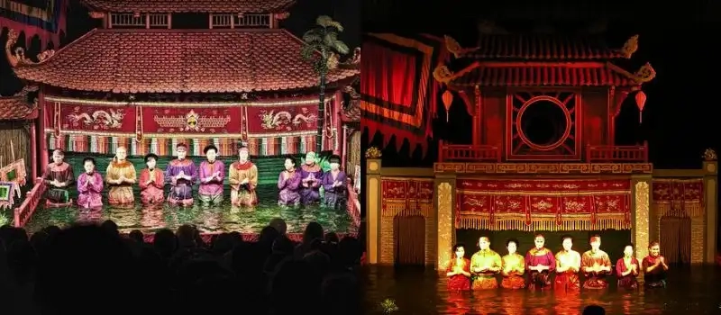 Faire découvrir le spectacle de marionnettes aquatiques Voyage Vietnam