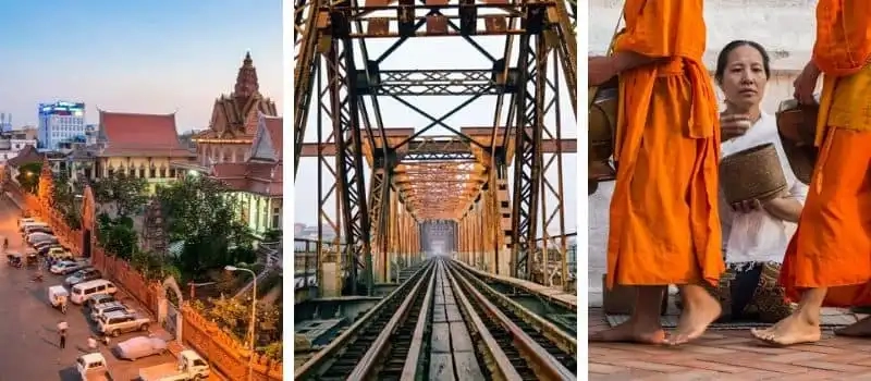 Les différences entre les capitales des pays en Indochine