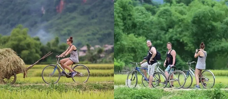 Partir en balade à vélo à Mai Chau avec un Guide francophone au Vietnam