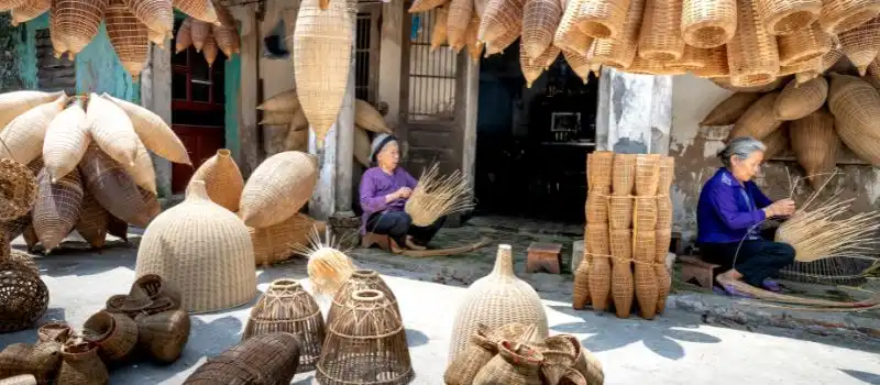 Artisanat en bambou ou rotin du Vietnam 
