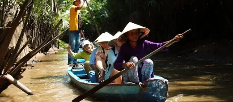 Balade en bateau dans le delta du M&eacute;kong