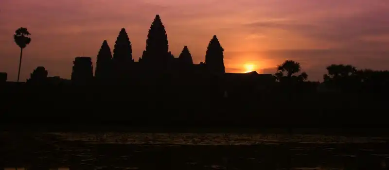 Coucher du soleil &agrave; Angkor Wat