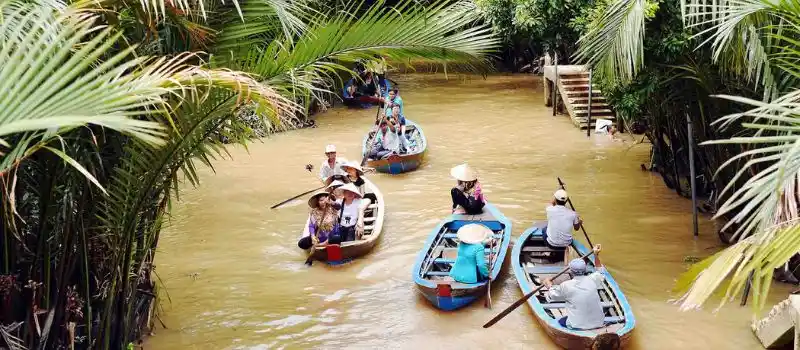 Excursion en bateau dans le Delta du M&eacute;kong