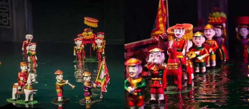 Assister &agrave; un spectacle marionnettes sur l'eau apr&egrave;s visite lac Hoan Kiem