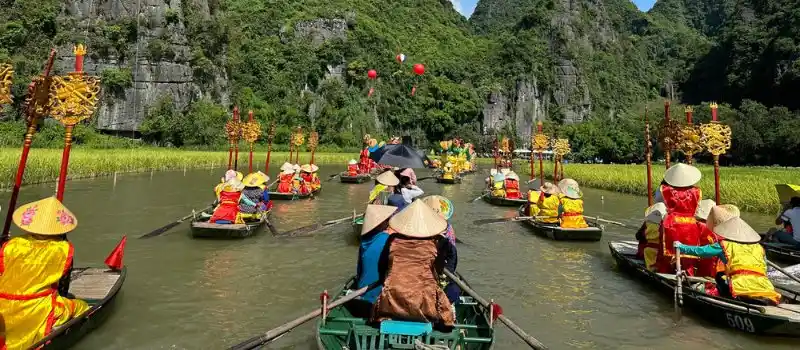 Balade en bateau &agrave; Trang An