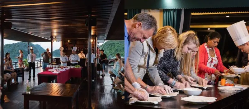 Croisiere en baie Halong pour assister &agrave; d&eacute;monstration cuisine vietnamienne