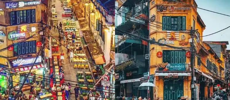 D&eacute;gustation de la bi&egrave;re &agrave; la rue Ta Hien