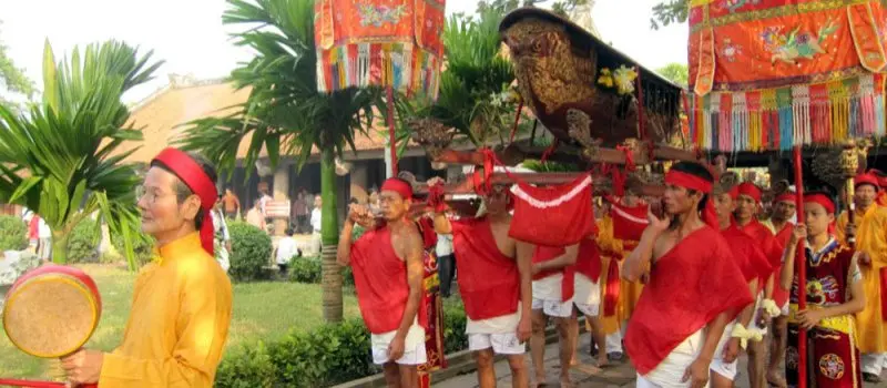 F&ecirc;tes locales au Vietnam en automne