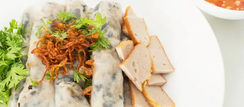 B&aacute;nh cuốn (Raviolis vietnamiens &agrave; la vapeur)