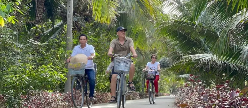 Le v&eacute;lo est une autre mani&egrave;re de d&eacute;couvrir le delta du M&eacute;kong
