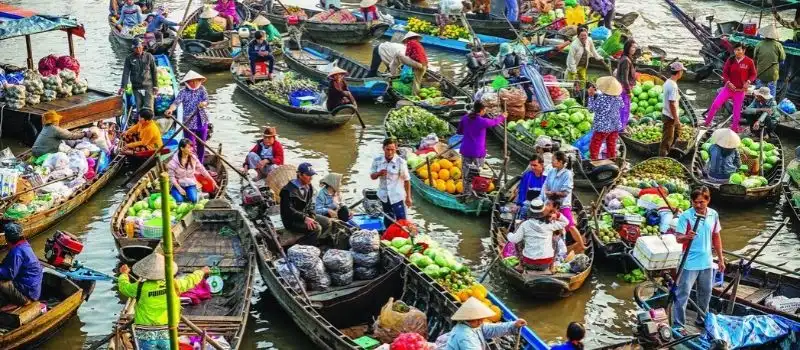 March&eacute; flottant de Cai Rang &agrave; Can Tho