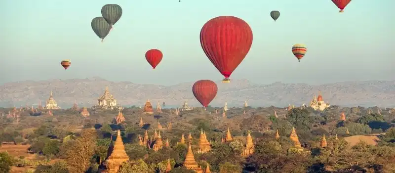 Montgolfi&egrave;re au Cambodge