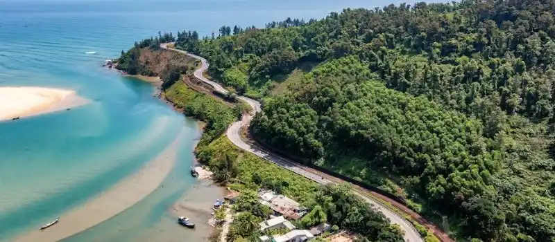 Plage de Lang Co de Hu&eacute;