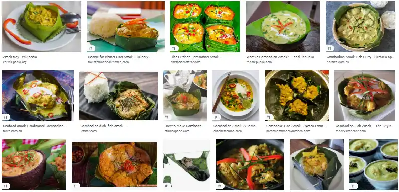 Plat cuit &agrave; la vapeur Amok