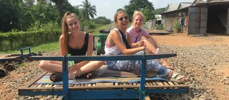 Train de bambou &agrave; Battambang Cambodge