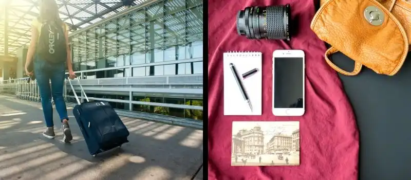 Valise et sac &agrave; dos