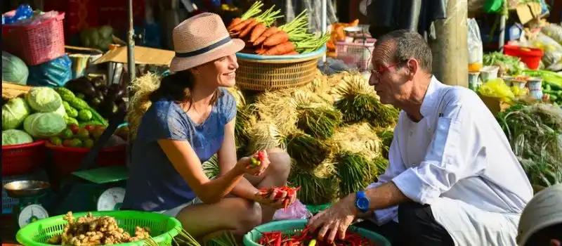 Visites de march&eacute;s locaux dans le delta du M&eacute;kong